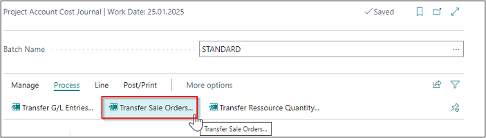 Call Transfer Sale Orders